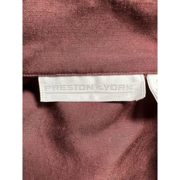 Preston & York Womens Jacket Coat Brown Buttons Pockets Collar XS - Picture 11 of 12